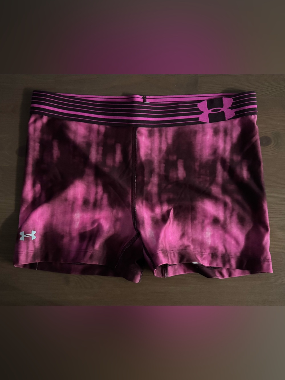 Under Armour Women's Deep Pink Compression Bike Shorts